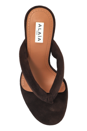 Alaïa Suede heeled mules