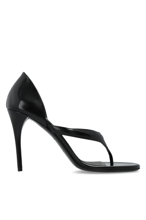 Leather heeled mules