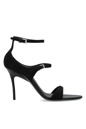 Suede heeled sandals