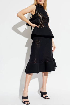 Alaïa Zamszowe klapki na koturnie