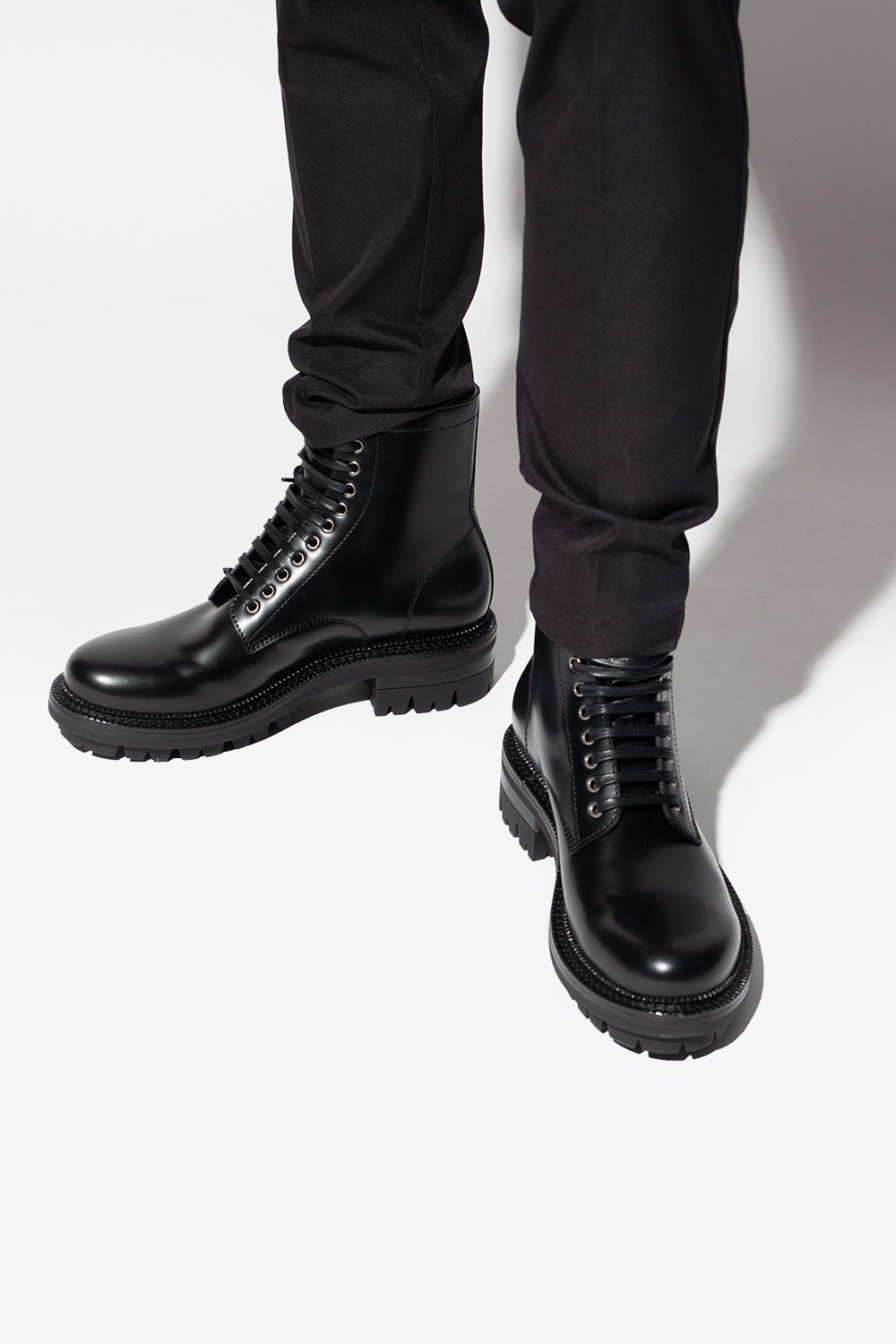 Dsquared2 ‘Kombat’ leather ankle boots