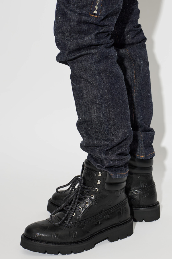 Dsquared2 Kožené topánky „D2 Monogram“