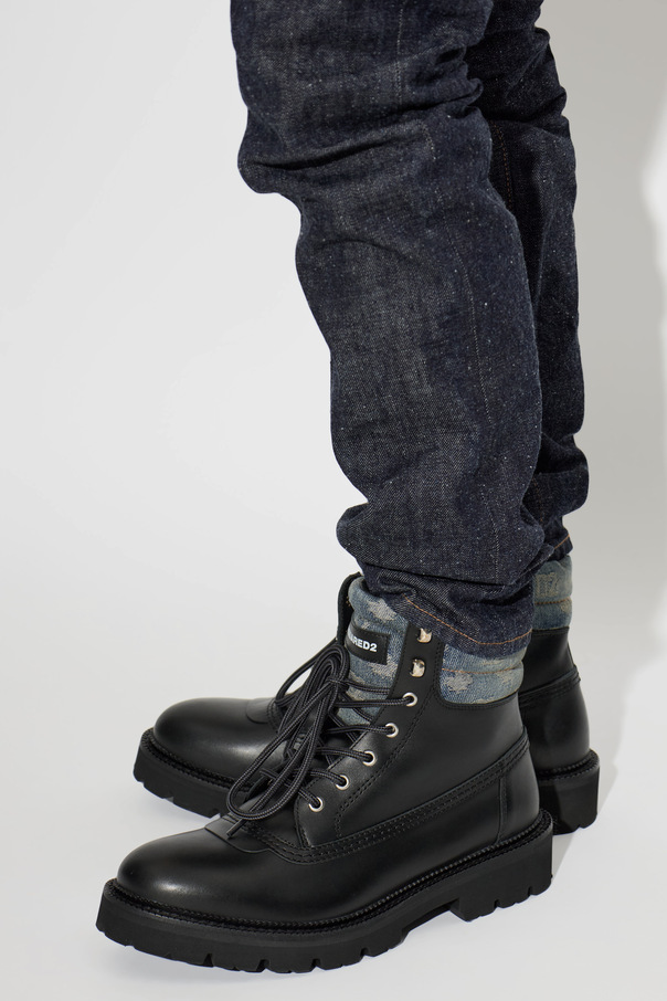 Dsquared2 Kožené topánky `D2 Monogram`