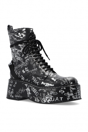 Dsquared2 ‘Scribbles’ wedge ankle boots