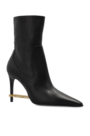 Dsquared2 Leather ankle boots with applique