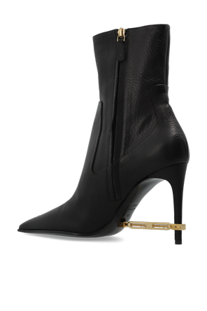 Dsquared2 Leather ankle boots with applique