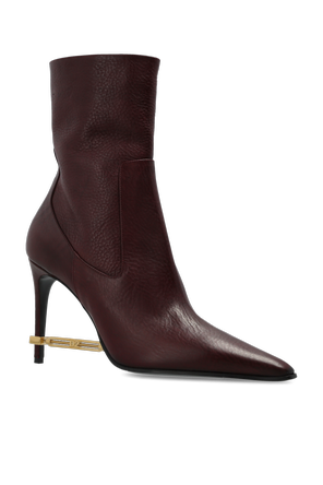 Dsquared2 Leather ankle boots with appliqué