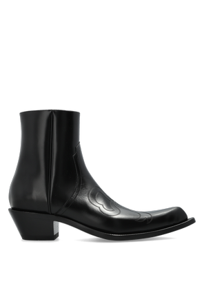 Leather ankle boots