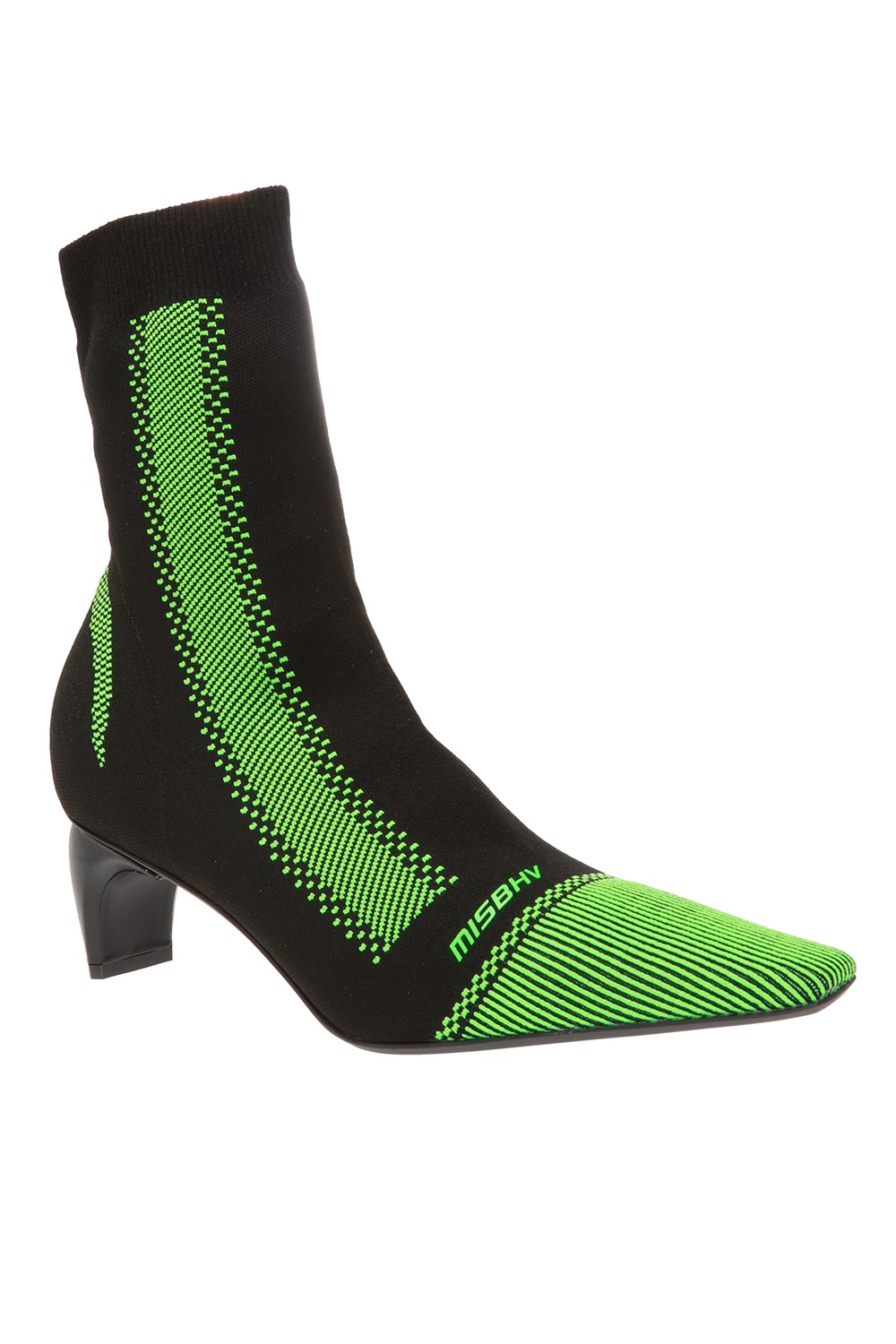 neon green sock heels
