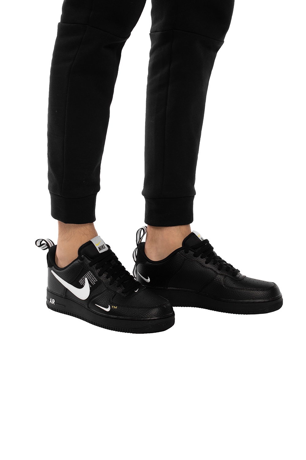 Nike Air Force 1 07 LV8 Utility White Black Yellow Men's Size 9 (US)  AJ7747-100 #fashion #clothing #s…