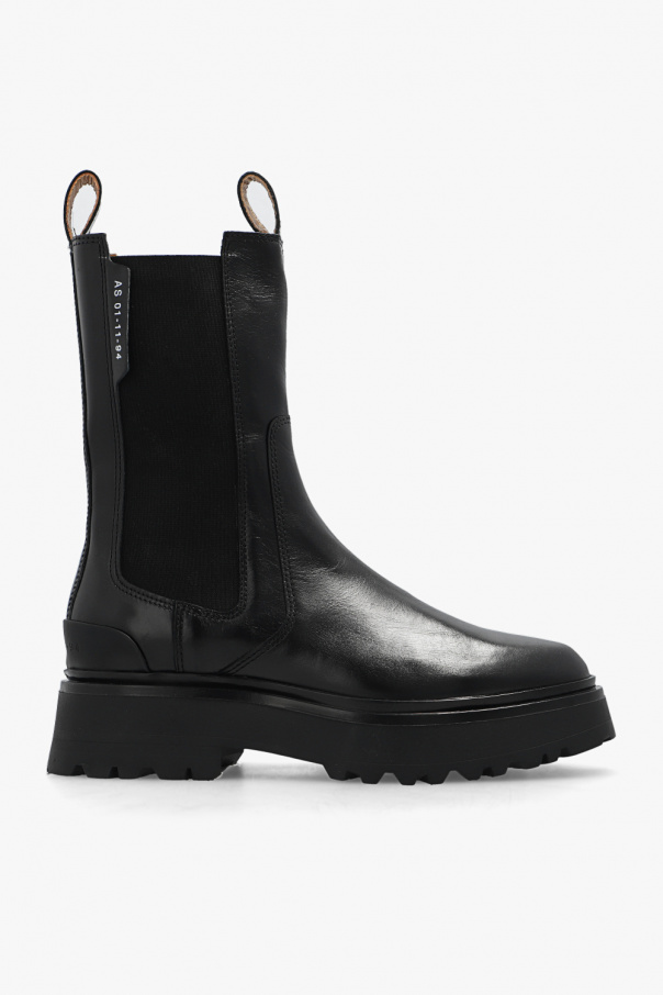 ‘Amber’ leather ankle amortiguaci boots od AllSaints
