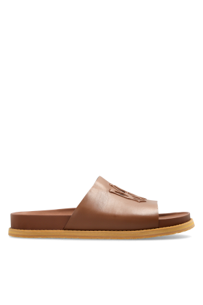 Leather slides