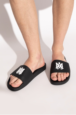 Gumowe klapki z logo od Amiri