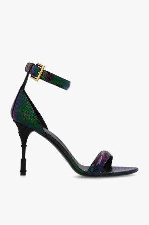 ‘moneta’ heeled leather sandals od Balmain