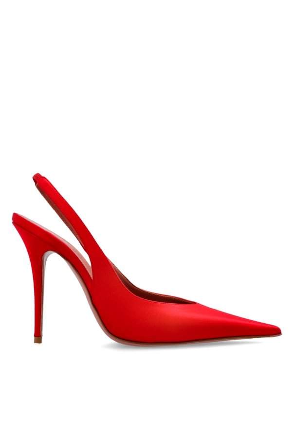 Amina Muaddi Satinschuhe mit Absatz „Anok“