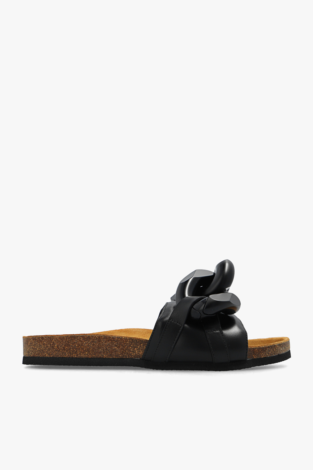 JW Anderson Leather slides with chain detail