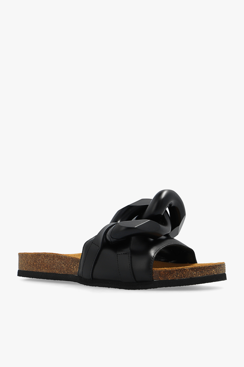 JW Anderson Leather slides with chain detail