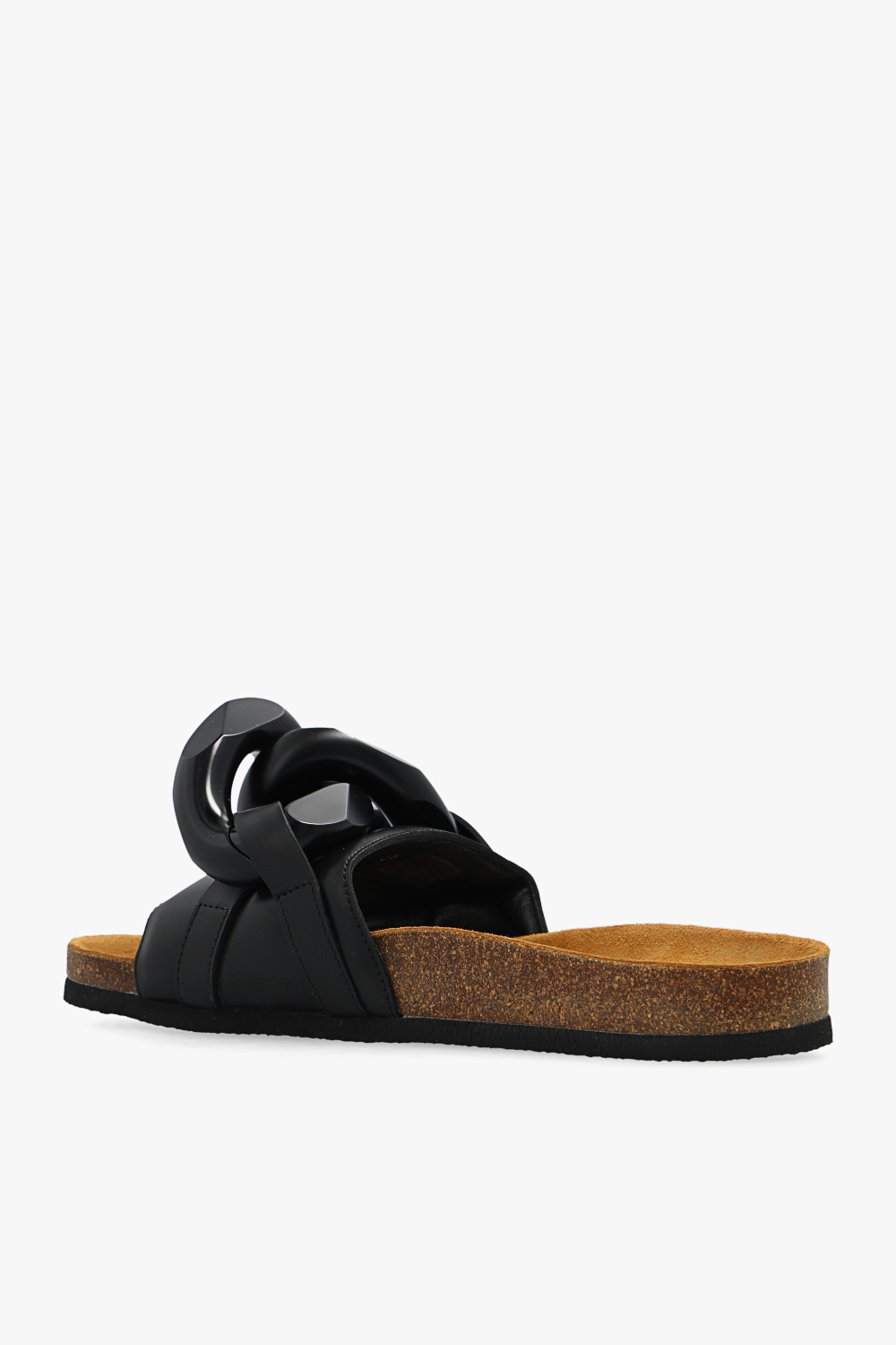 JW Anderson Leather slides with chain detail