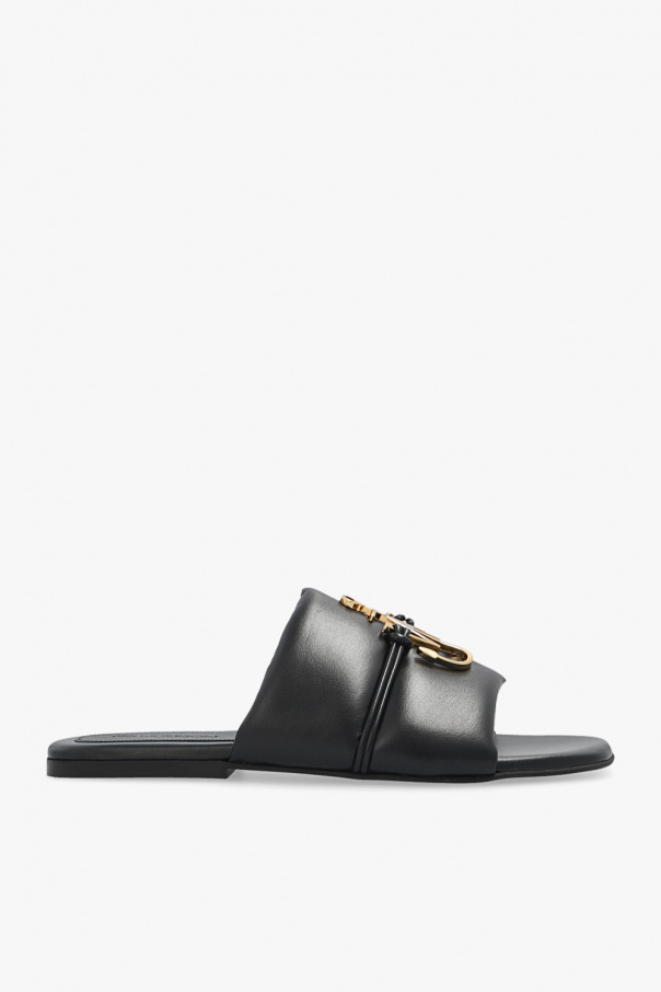 JW Anderson Leather slides with logo