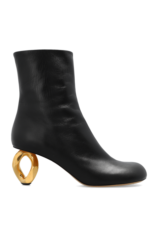 Leather heeled ankle boots od JW Anderson