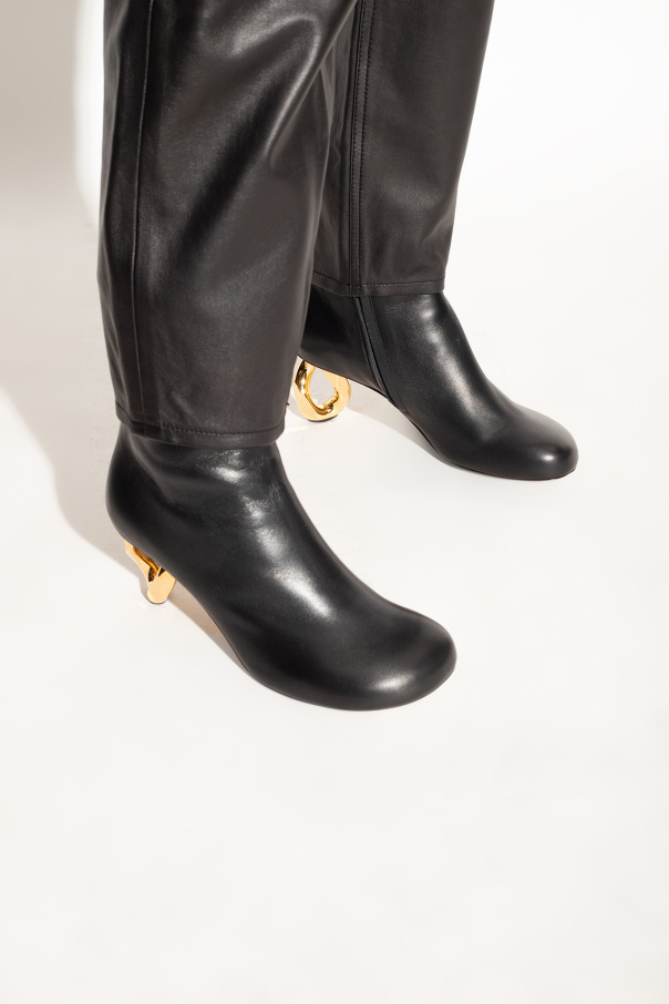 Black Leather heeled ankle boots JW Anderson - MuslimShops