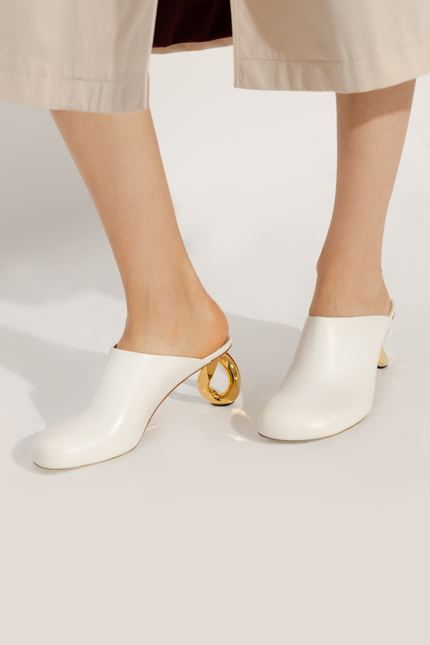 JW Anderson Leather mules on decorative heel