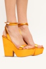 Alexandre Vauthier ORANGE ‘Aoki’ wedge sandals