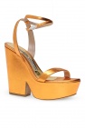 Alexandre Vauthier ORANGE ‘Aoki’ wedge sandals