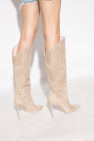 Sophia Webster beige ‘Asha’ heeled knee-high boots