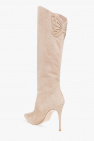 Sophia Webster beige ‘Asha’ heeled knee-high boots
