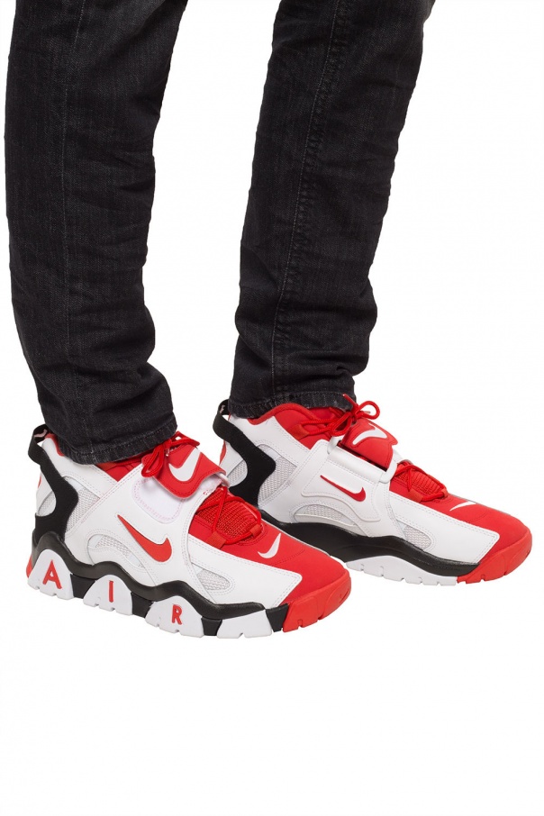 nike air barrage red black and white