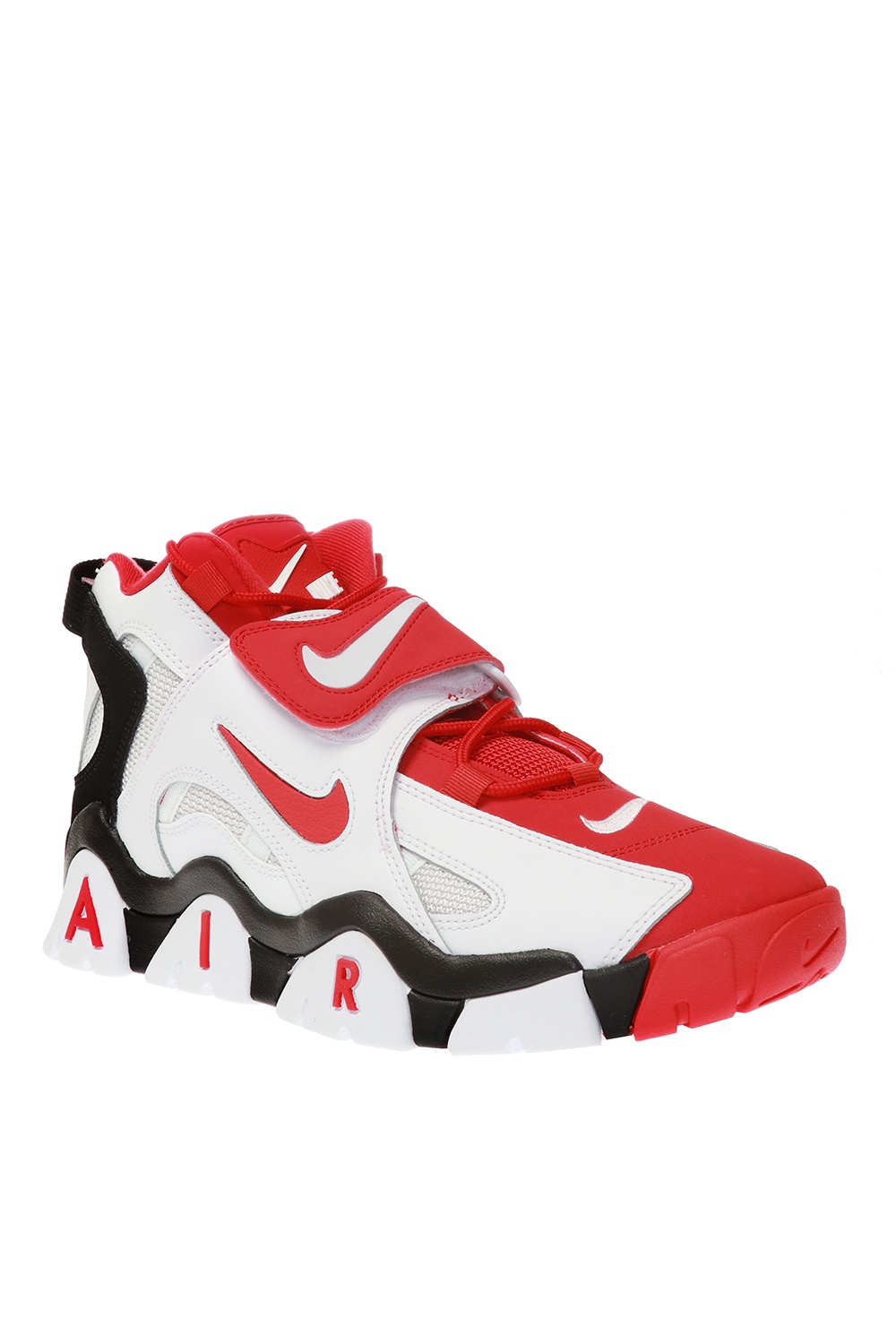nike air barrage mid red and white