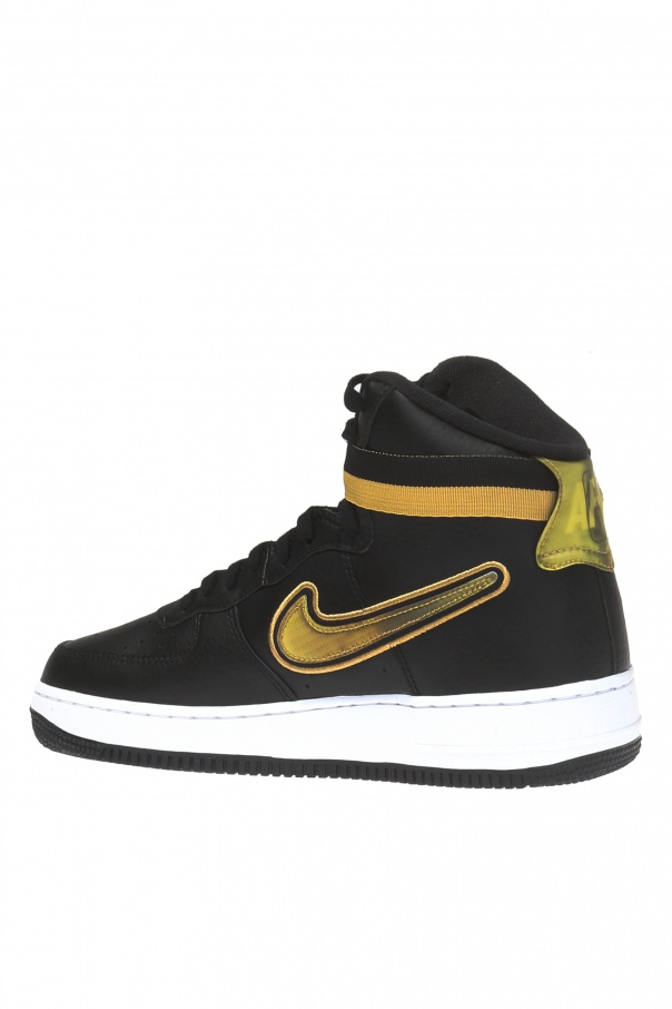 Nike Air Force 1 High 07 LV8 Sport Black Metallic Gold Size 8 Leather  AV3938-001