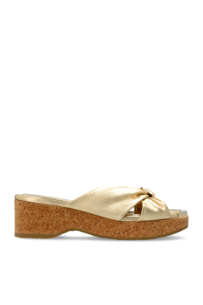 Chinelos de plataforma ‘avenue wedge 50’ od Jimmy Choo