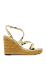 Jimmy Choo GOLD Wedge Sandals 'Ayla 110'