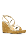 Jimmy Choo GOLD Wedge Sandals 'Ayla 110'