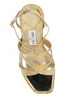 Jimmy Choo GOLD Wedge Sandals 'Ayla 110'