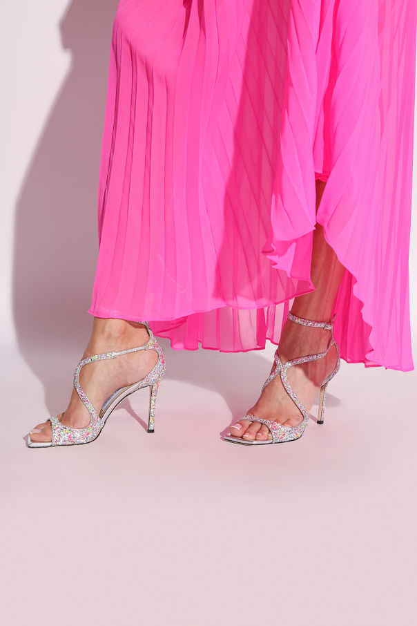 Jimmy Choo ’Azia’ glittery heeled sandals