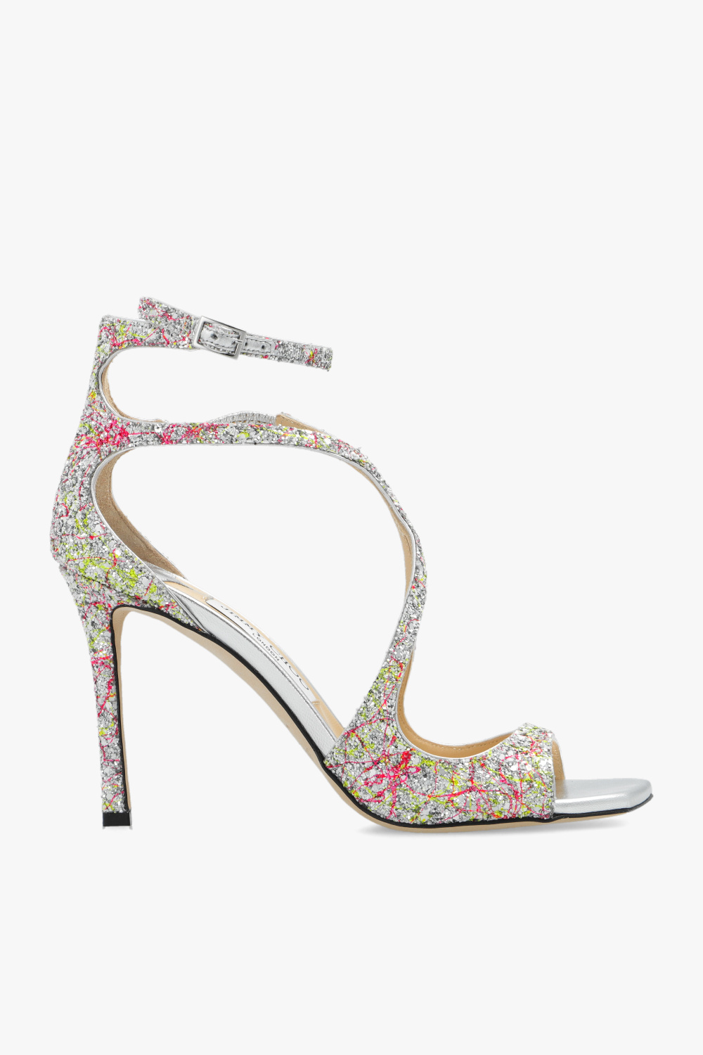 Jimmy Choo ’Azia’ glittery heeled sandals