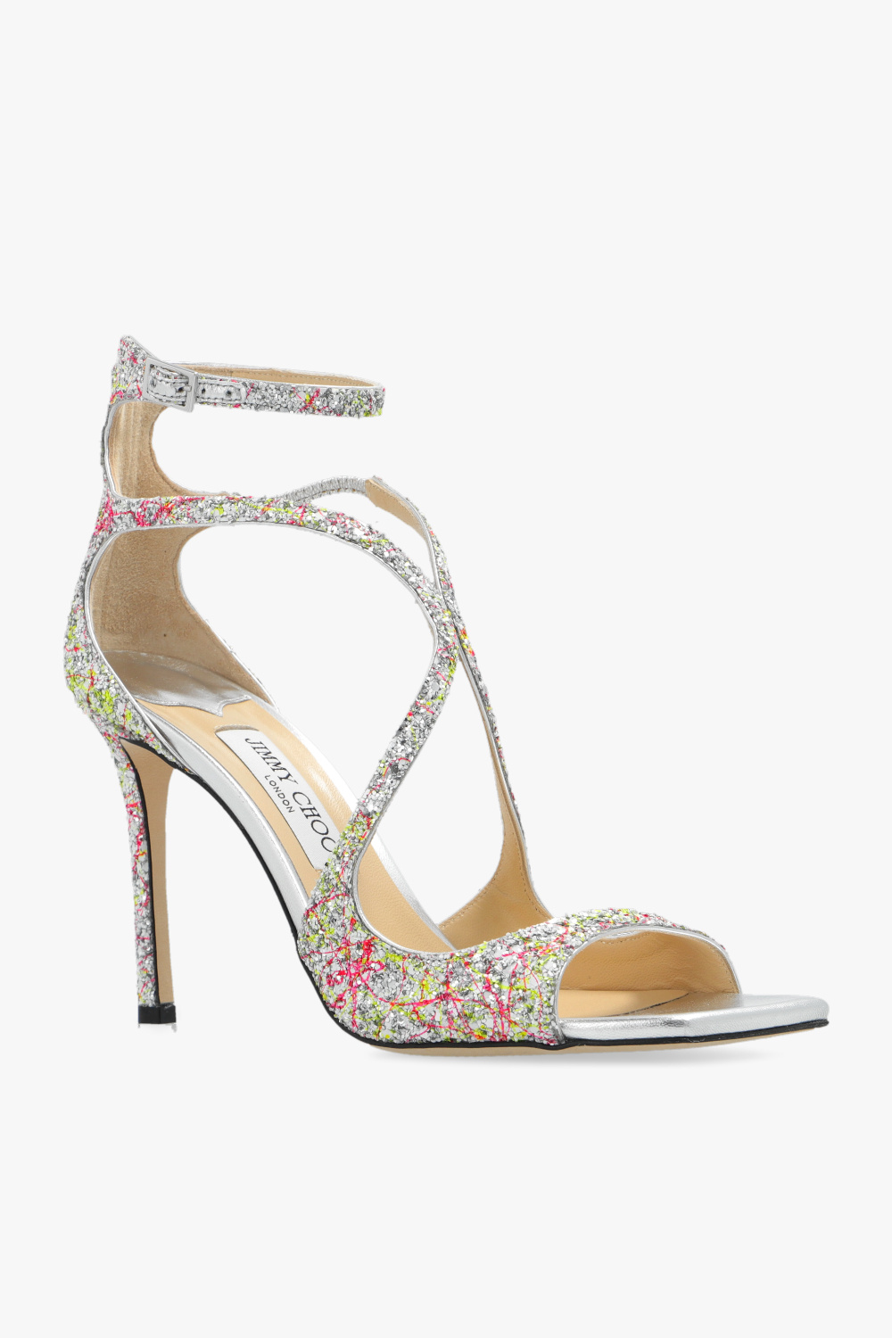 Jimmy Choo ’Azia’ glittery heeled sandals