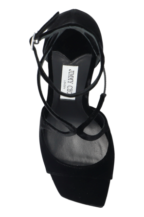 Jimmy Choo Velvet high-heeled sandals 'Azia'