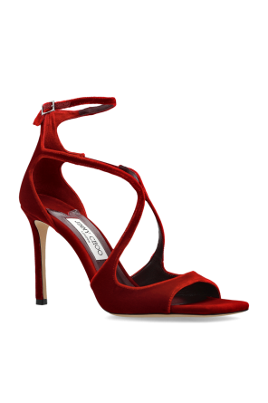 Jimmy Choo Sandalias de tacón de terciopelo "Azia"