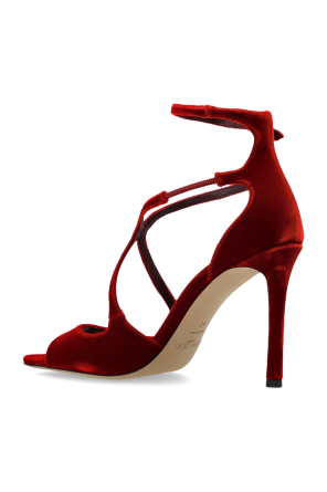 Jimmy Choo Sandalias de tacón de terciopelo "Azia"