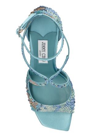 Jimmy Choo Satinsandalen mit Absatz „Azia“