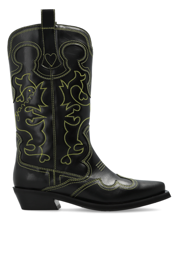 Ankle boots with stitching od Ganni