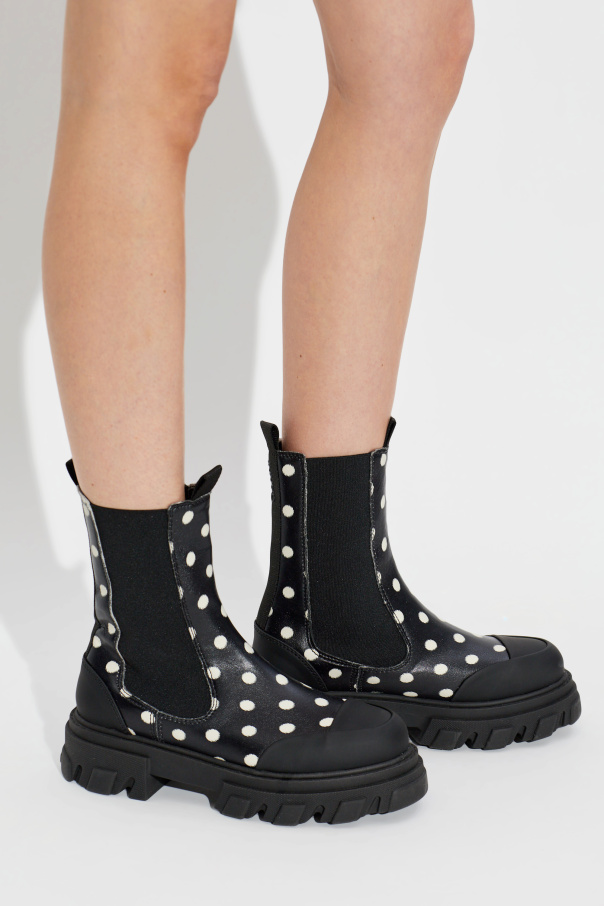 Ganni Polka dot pattern ankle boots