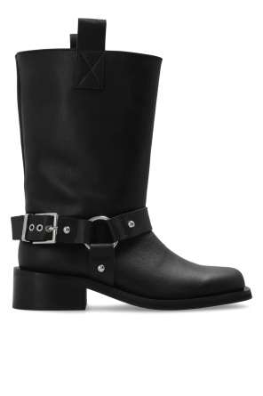 Ankle boots with a buckle