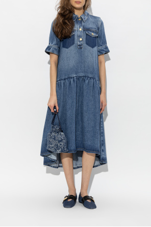 Ganni Denim ballet flats