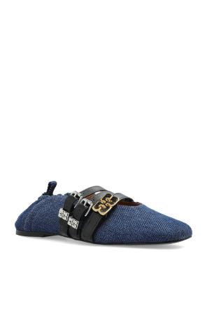 Ganni Denim ballet flats
