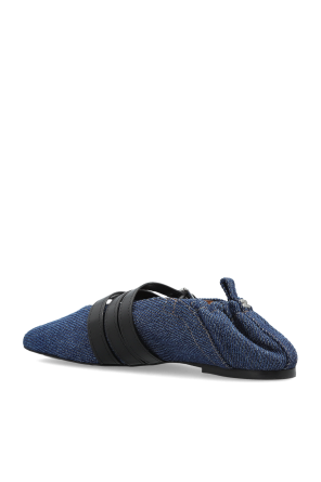 Ganni Denim ballet flats